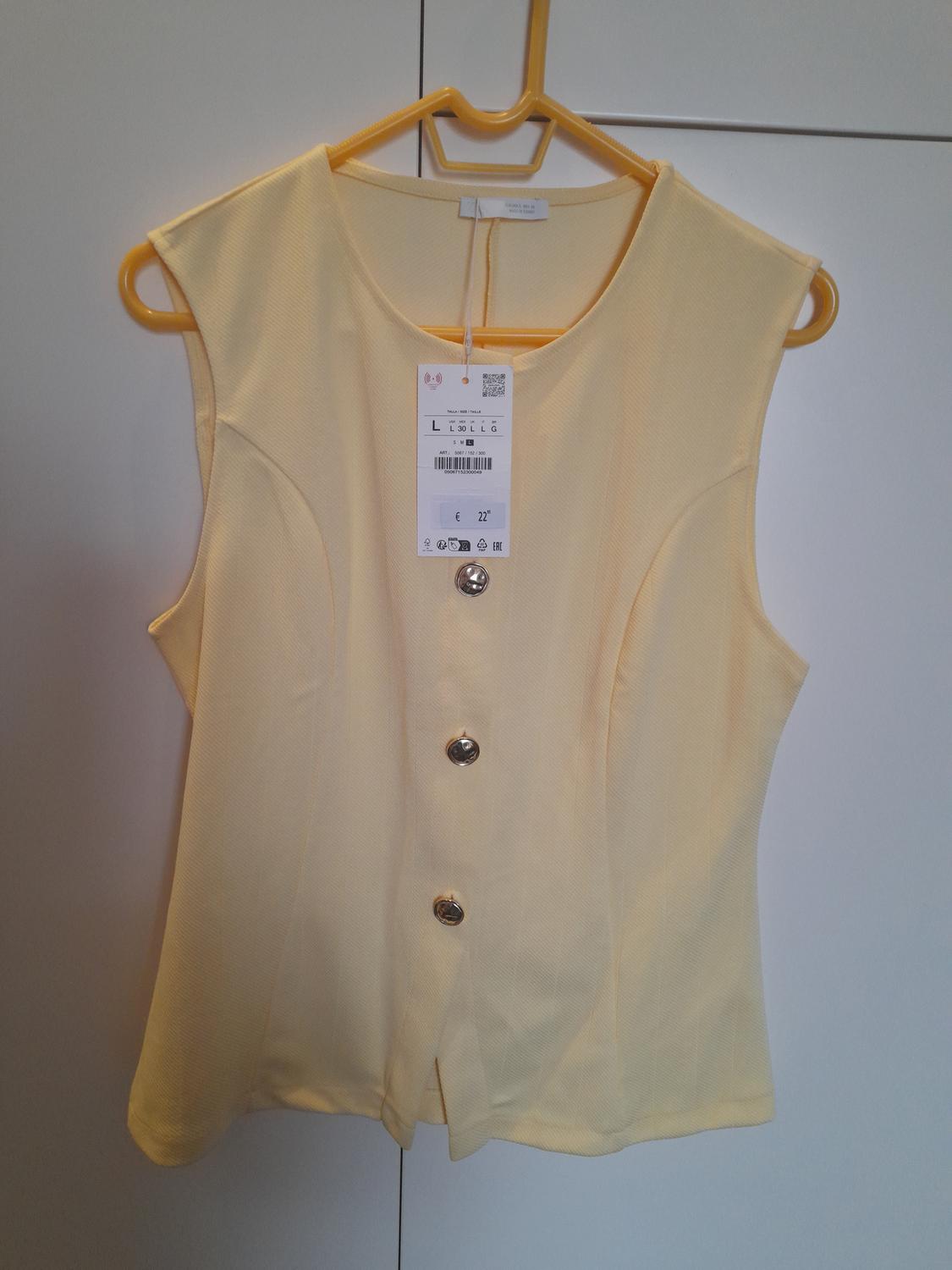 BUTTONED TWILL WAISTCOAT TOP - Image 3
