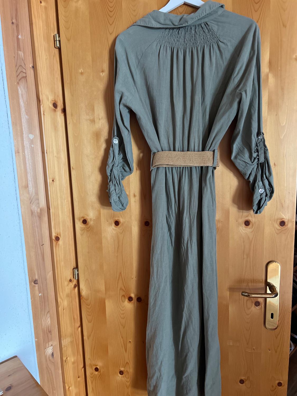 BELTED LINEN SHIRT DRESS - Image 3