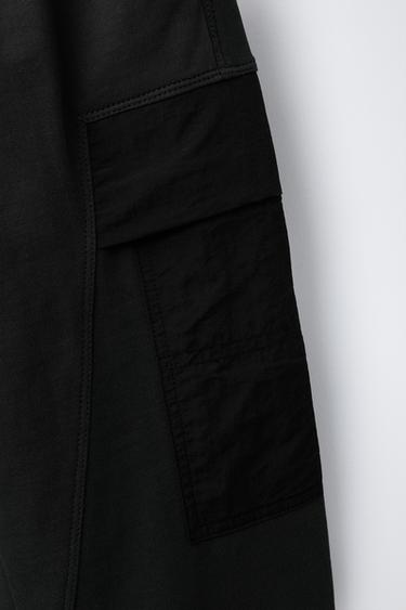PANTALON DE JOGGING EN MOLLETON ASSOCIÉ - Noir de Zara - Image 3