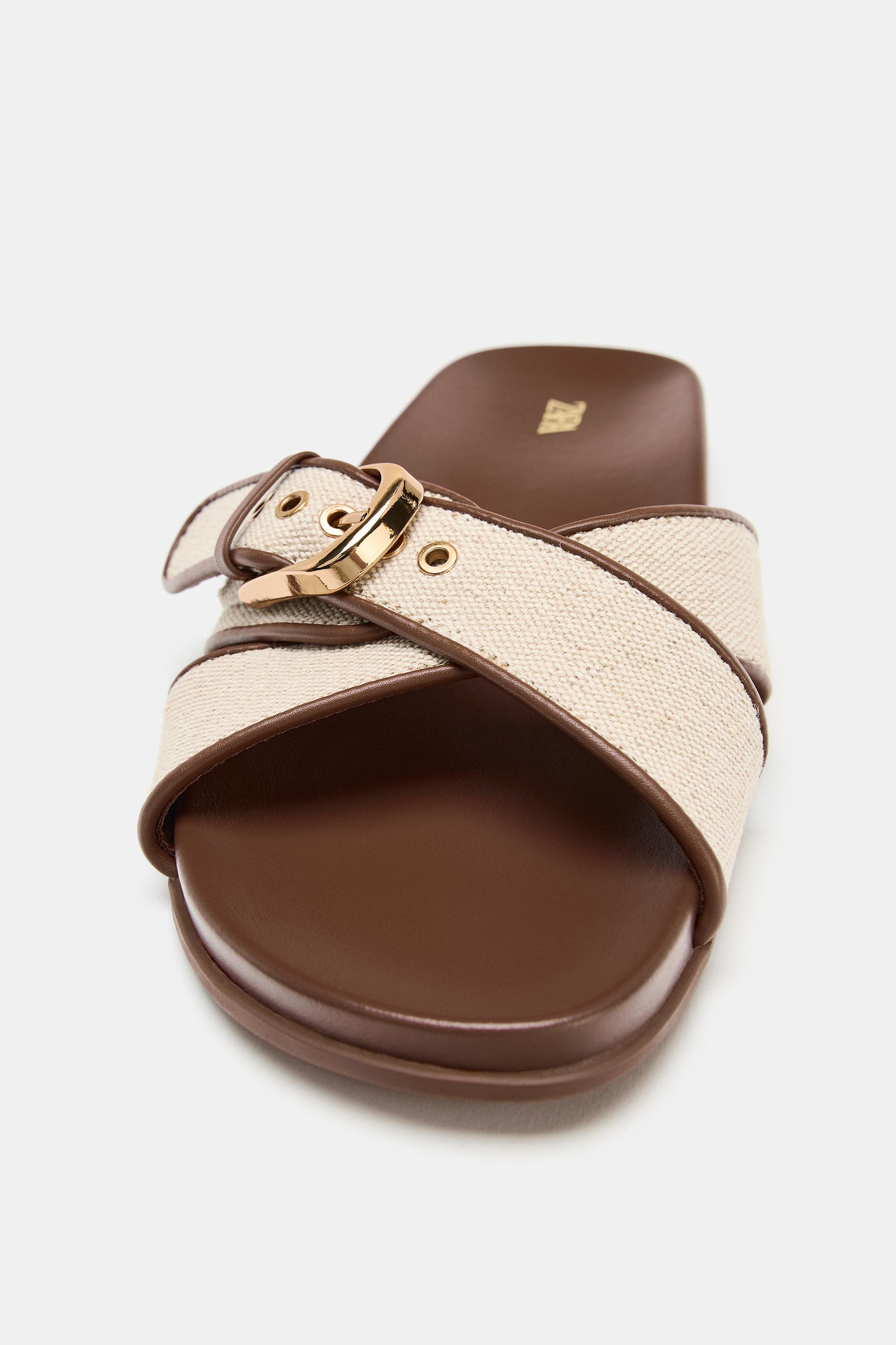 Женские сандалии Zara BUCKLE SANDALS — фото 3