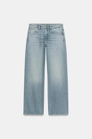 JEANS DENIM TRF RELAXED TIRO MEDIO - Azul medio de Zara - Imagen 0