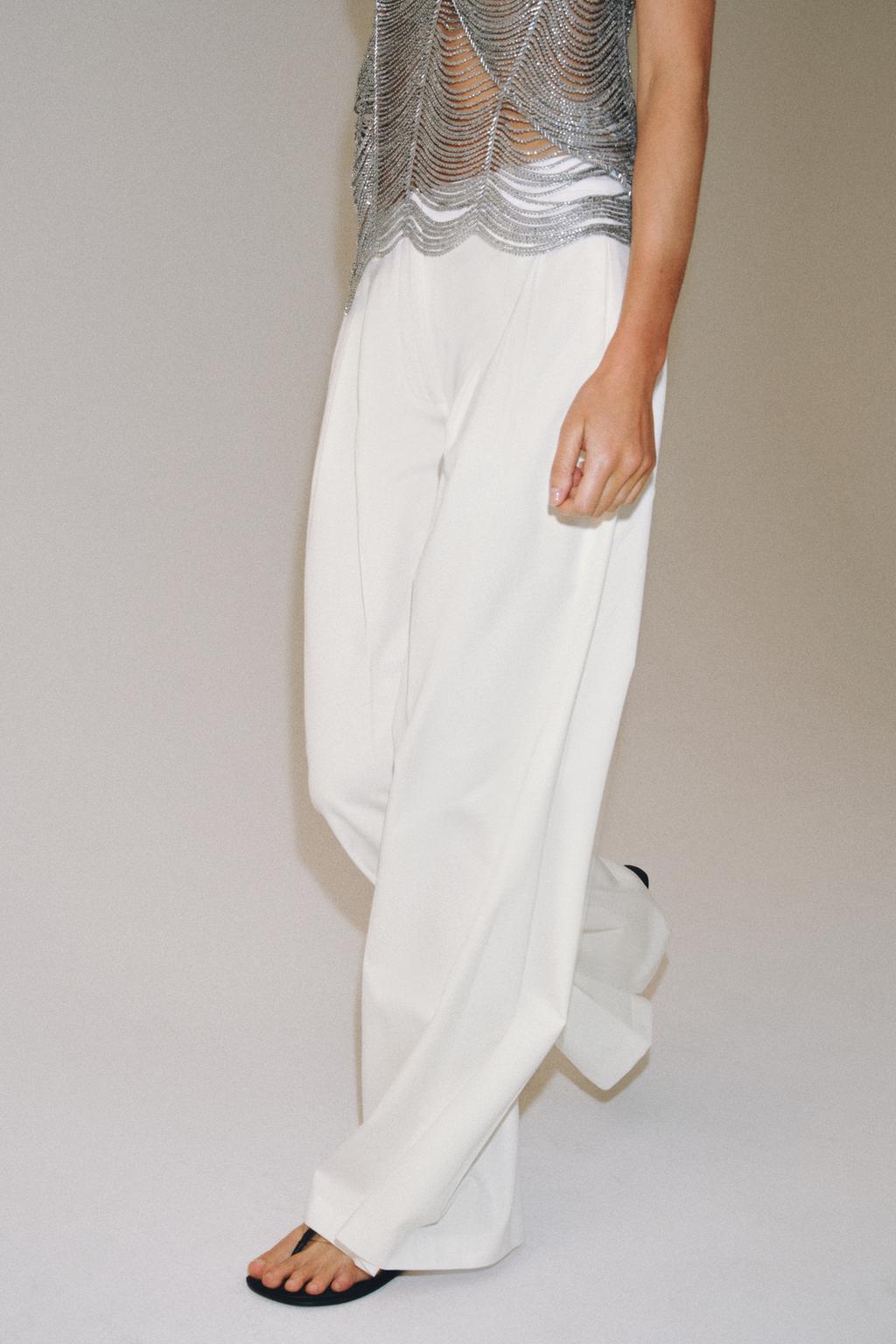 ZW COLLECTION PLEATED WIDE LEG PANTS