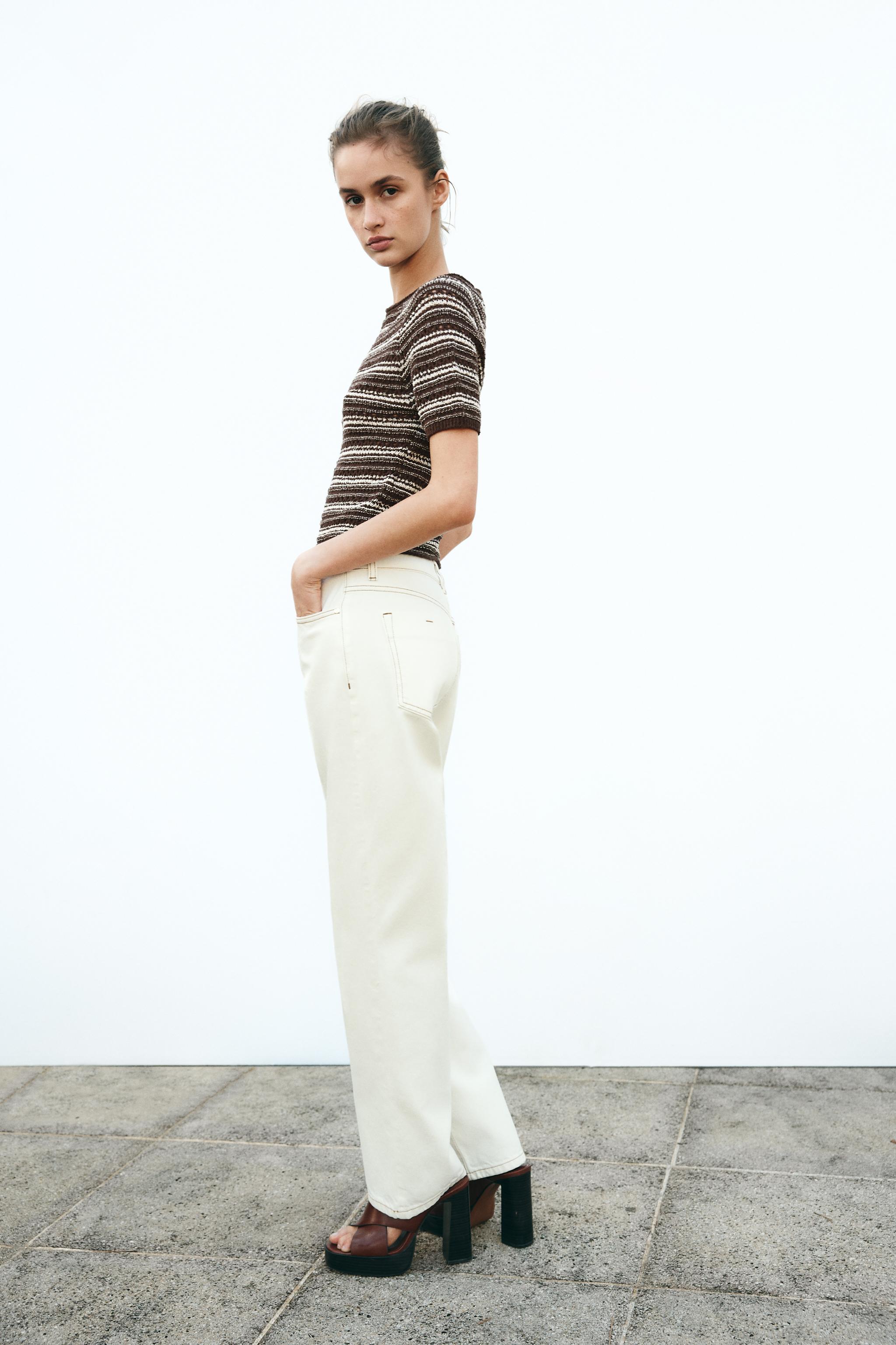 Z1975 SLIM HIGH-WAISTED JEANS WITH CONTRAST TOPSTITCHING