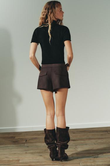 SOFT KNIT SHORT SLEEVE SWEATER - Black by Zara - Image 4