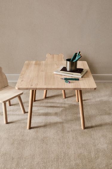 BEAR WOODEN TABLE - Light beige by Zara