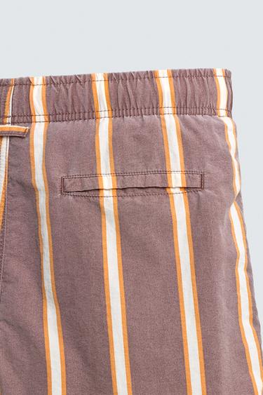 LONG STRIPED SWIMMING TRUNKS - Multicoloured by Zara - Image 3
