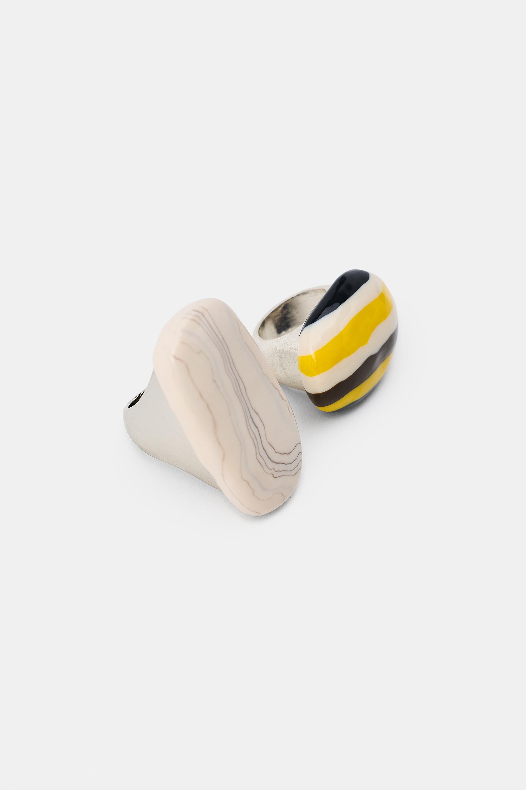 PACK OF 2 MAXI METAL RESIN RINGS