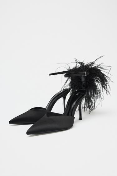 FEATHER FANTASY HIGH HEELS - Black by Zara - Image 3