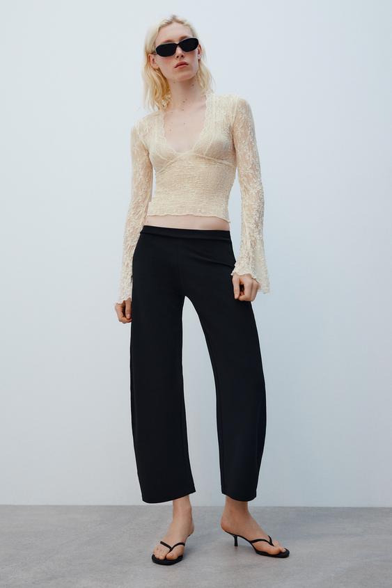 PANTALÓN BALLOON - Negro de Zara - Imagen 0