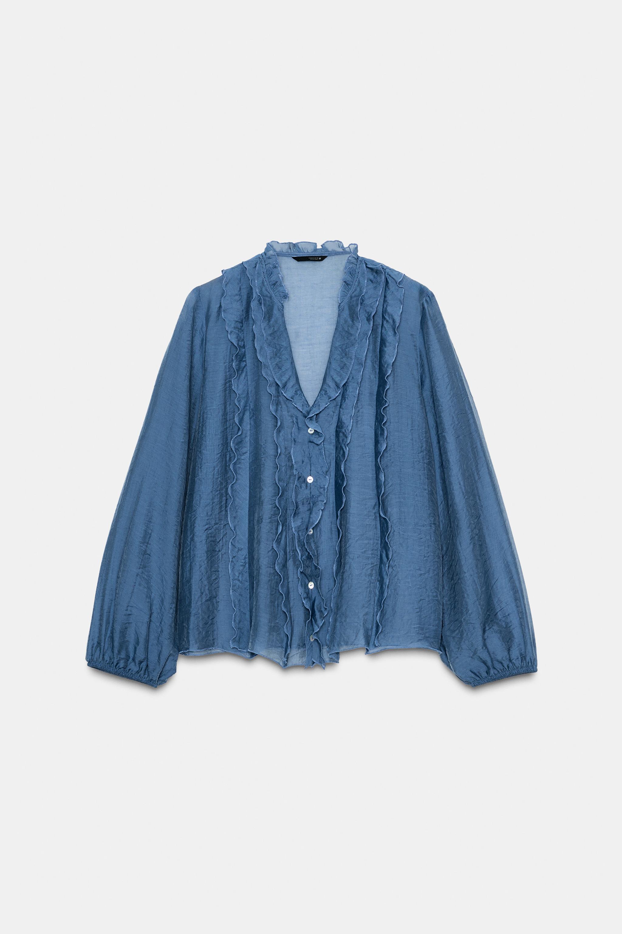 BLOUSE À VOLANTS