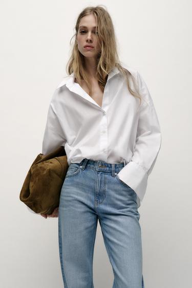 ДЖИНСИ Z.03 STRAIGHT ІЗ ВИСОКОЮ ПОСАДКОЮ ТА ДОВГИМИ ШТАНИНАМИ - Світло-синій Zara