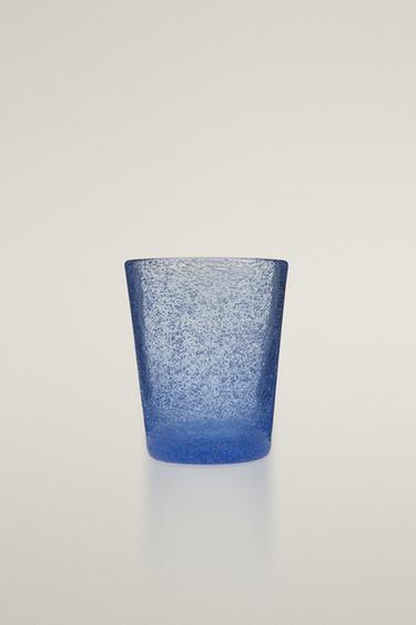 BUBBLE-EFFECT GLASS TUMBLER - Blue by Zara - Image 0