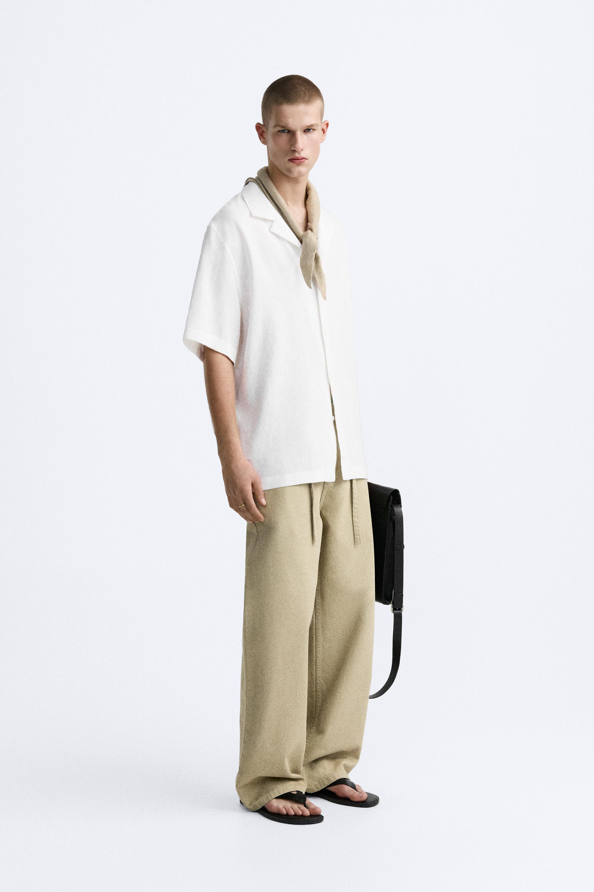 Zara man hotsell linen shirt