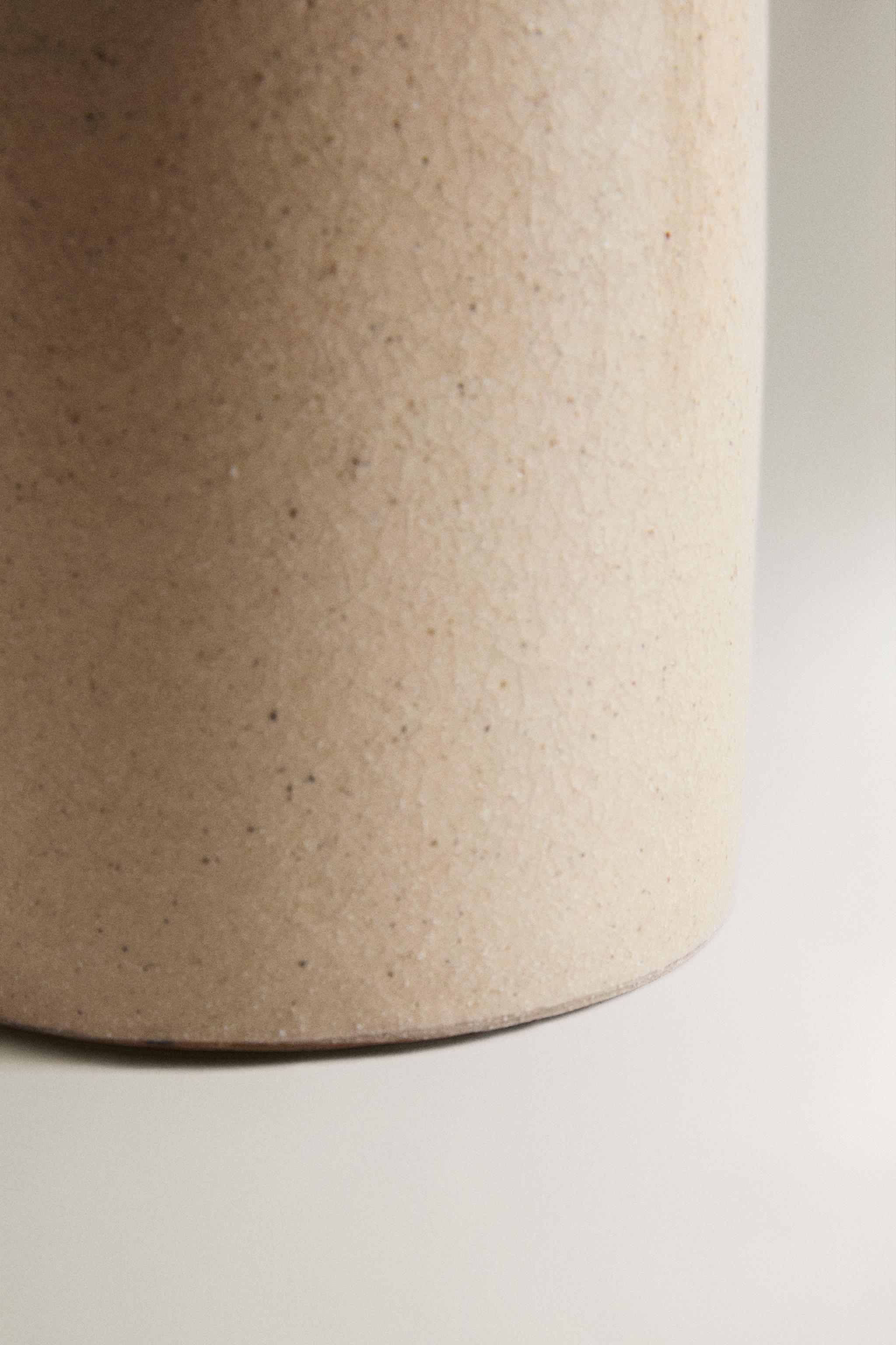 CYLINDRICAL CERAMIC VASE