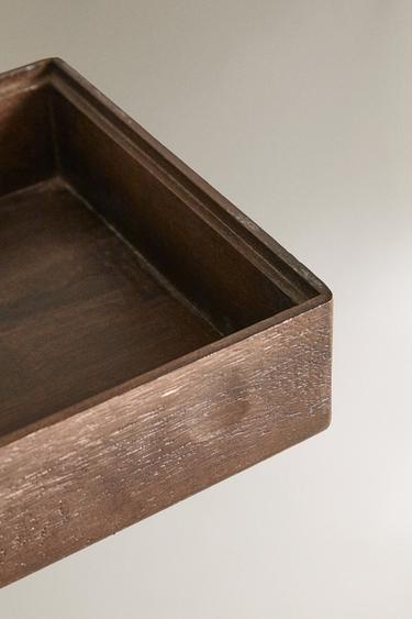 LARGE WOODEN BOX WITH LID - Dark brown by Zara - Image 2
