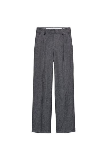 PANTALÓN RECTO ESPIGA - Gris de Zara