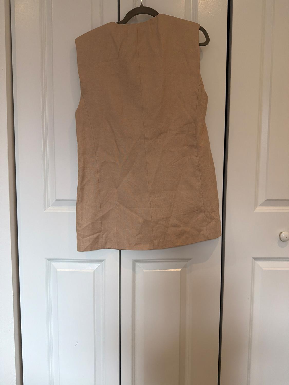 LONGLINE 100% LINEN VEST - Image 2