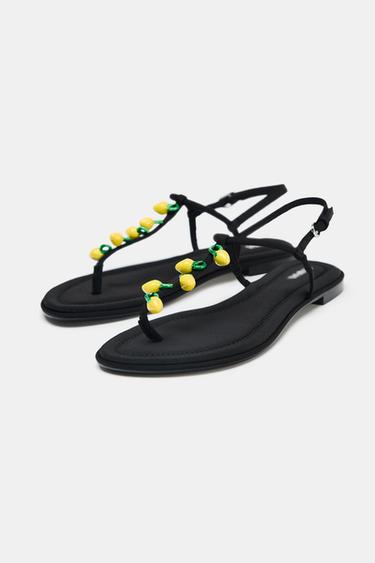 SANDALES BRIDE FANTAISIE - Noir de Zara - Image 4