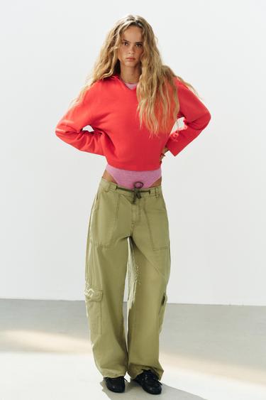 FADED-EFFECT HOODIE - Red by Zara - Image 0