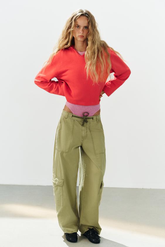 FADED-EFFECT HOODIE - Red by Zara - Image 0