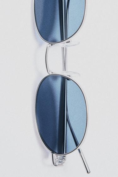 ULLERES DE SOL METÀL·LIQUES OVALADES - Plata mat de Zara