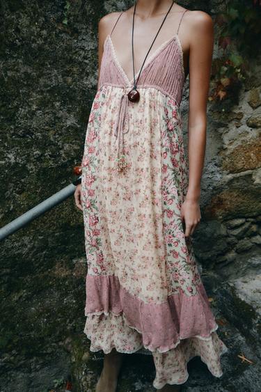 FLORAL PATCHWORK DRESS - Multicoloured by Zara - Image 2