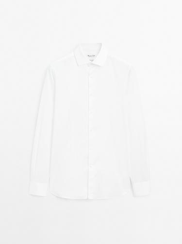 Zara Slim fit 100% cotton shirt - White