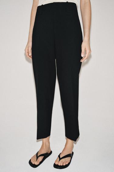 ZW COLLECTION PRESSED CREASE TROUSERS - Black by Zara - Image 6