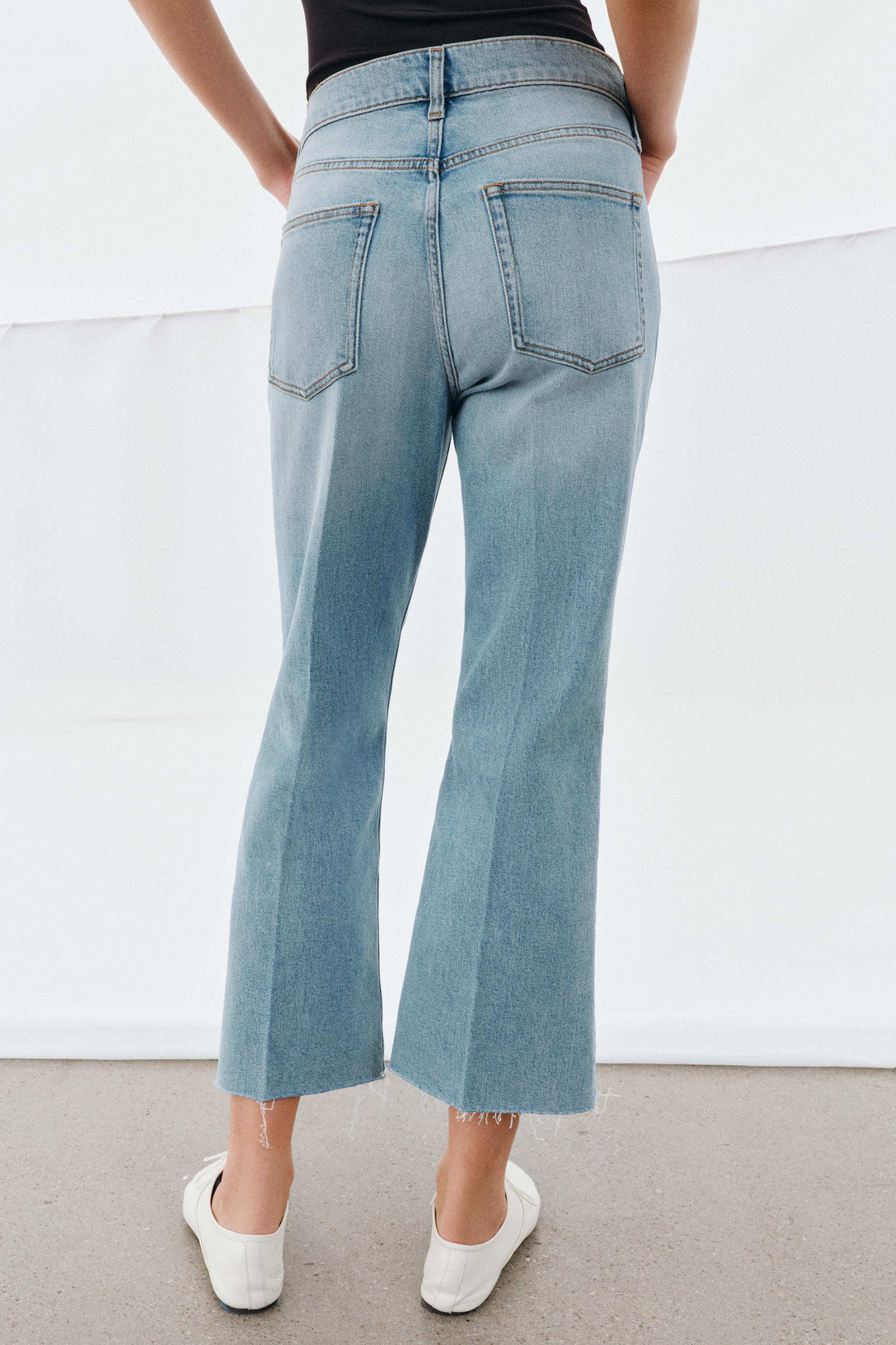 ZW COLLECTION MID-RISE CROPPED FLARE JEANS