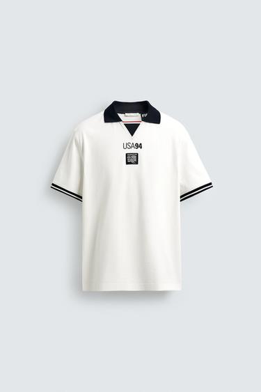 USA 94 FIFA World Cup™ FIFA Classics Contrast Polo Shirt - White by Zara