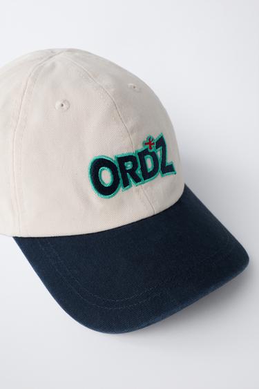 EMBROIDERED LOGO CAP - Ecru / Blue by Zara - Image 2