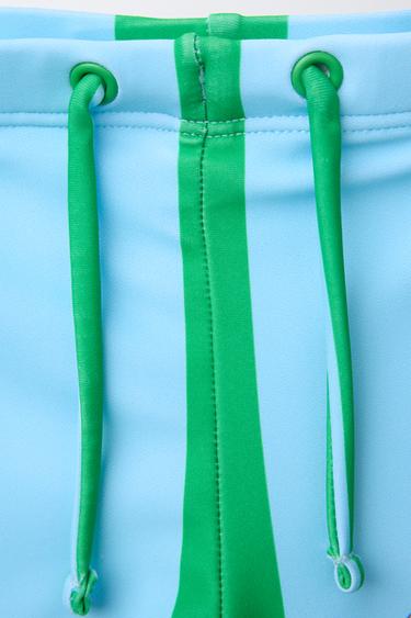 3-6 ANS/ BOXER DE BAIN RAYURES CITRON - Vert de Zara - Image 2