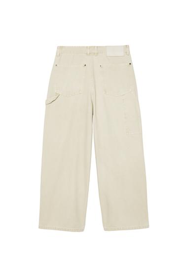 PANTALON COUPE DÉCONTRACTÉE POCHE CARPENTIER - Beige de Zara - Image 3
