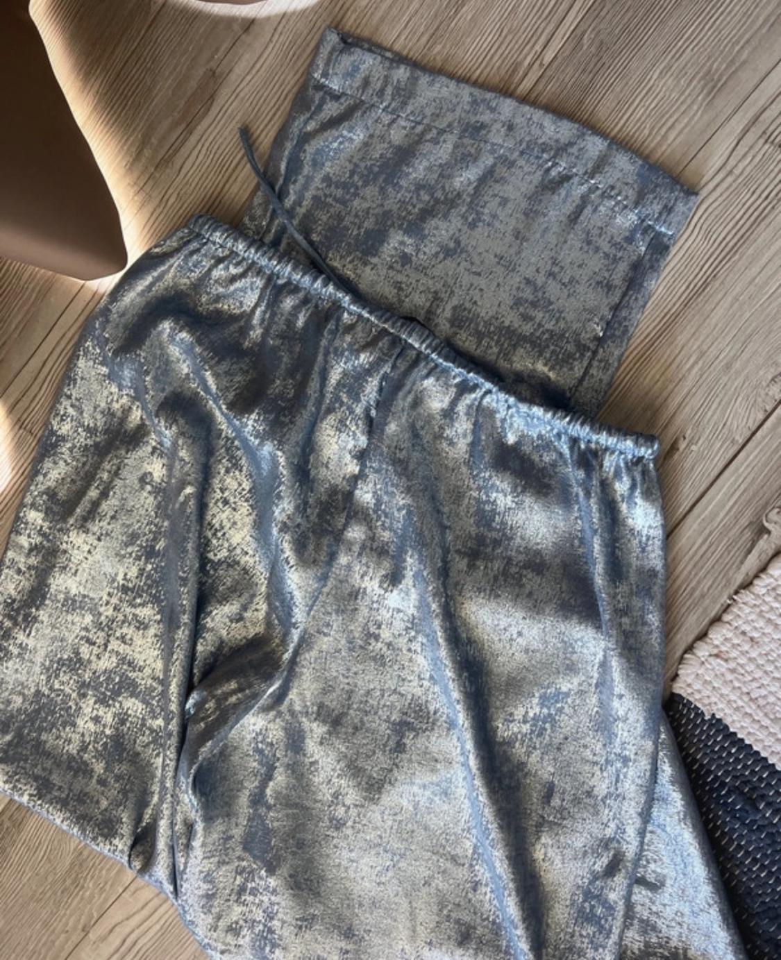 WIDE-LEG FOIL TROUSERS - Image 6