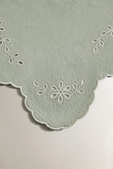 PLACEMAT WITH CUTWORK EMBROIDERY - Green / Blue by Zara - Image 2
