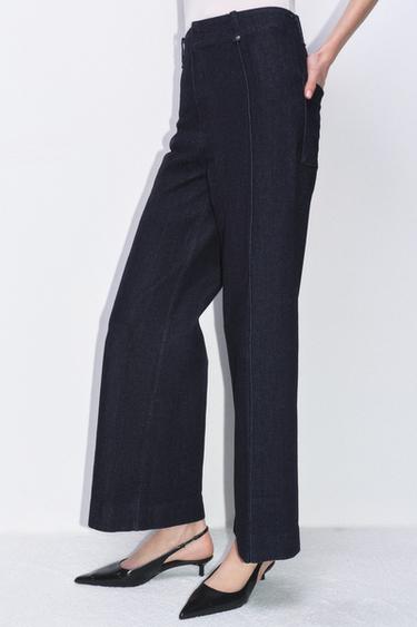 ZW COLLECTION WIDE-LEG HIGH-WAIST JEANS - Blue by Zara - Image 2