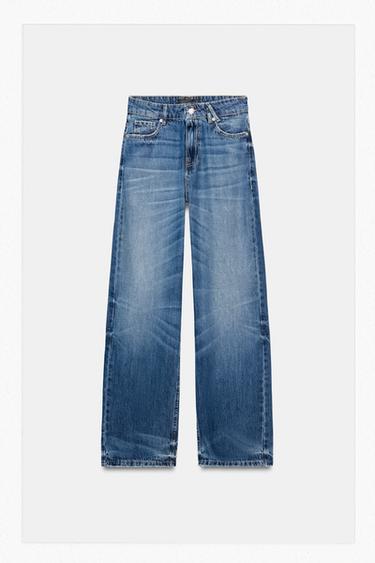 JEANS Z1975 STRAIGHT-LEG HIGH-WAIST - Mid-blue by Zara