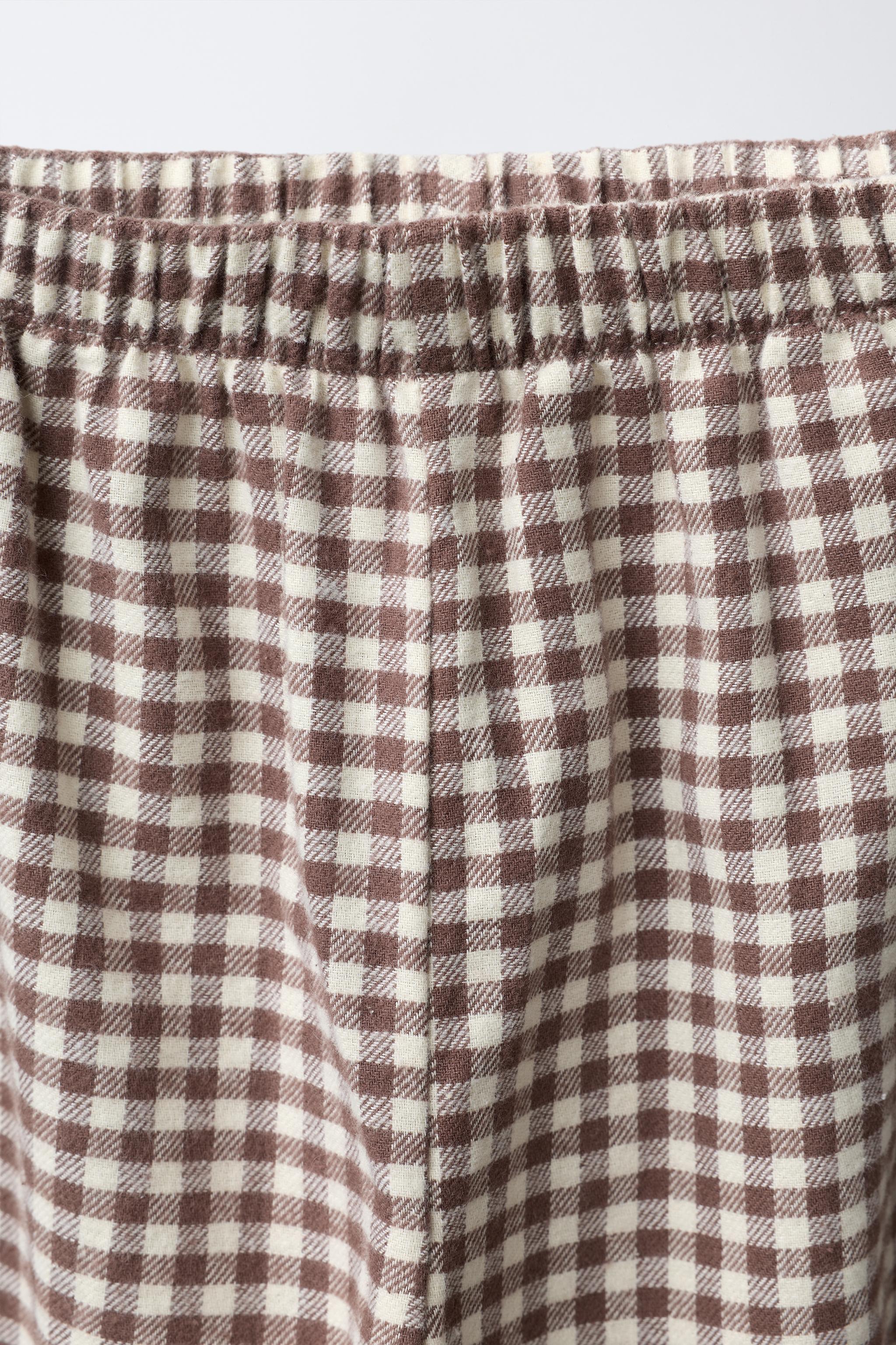 3-6 YEARS/ GINGHAM FLANNEL PAJAMAS
