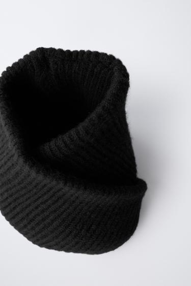 BASIC KNIT SNOOD - Black by Zara