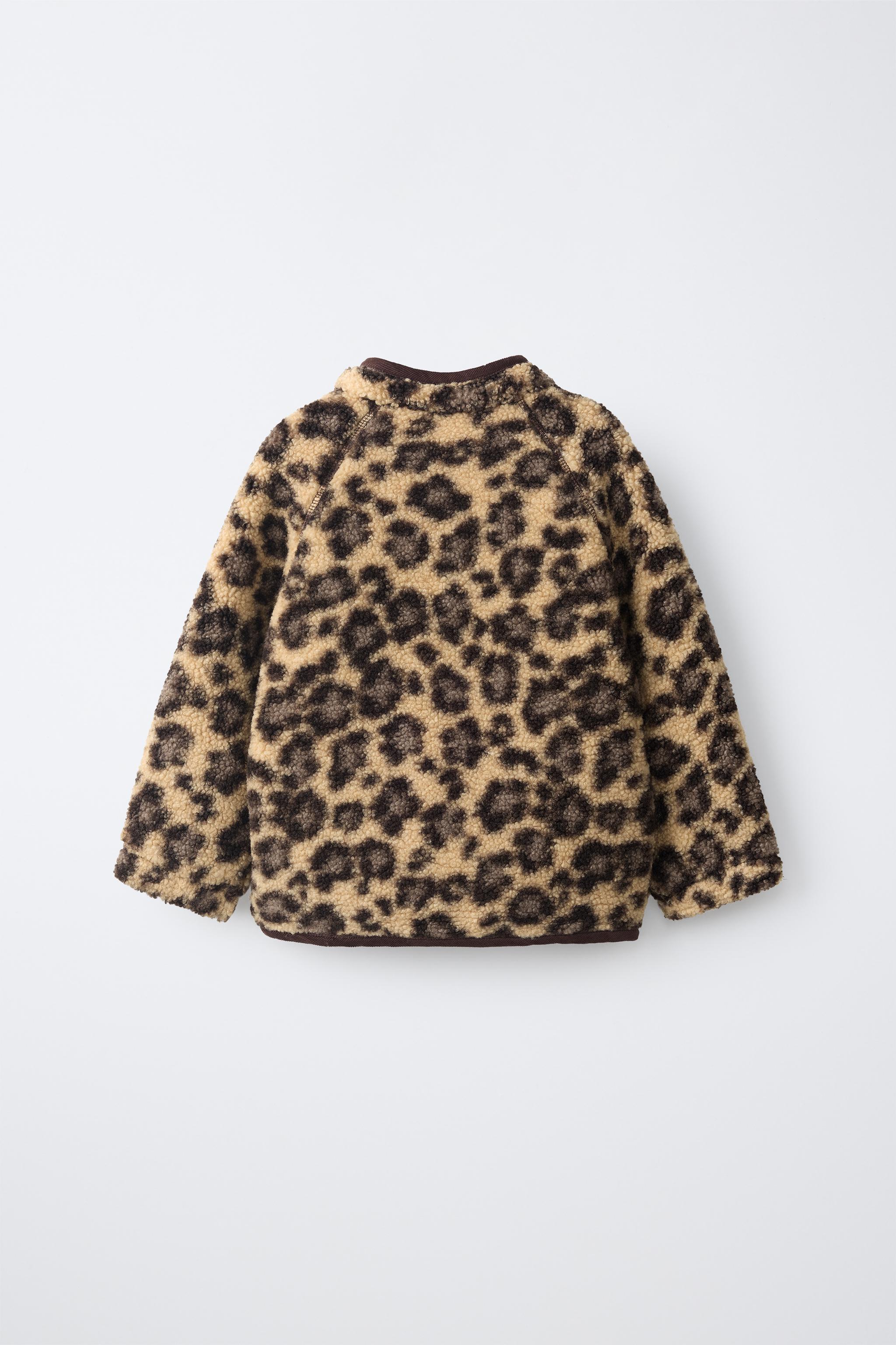 BLOUSON ANIMAL PRINT EN BORREGUILLO