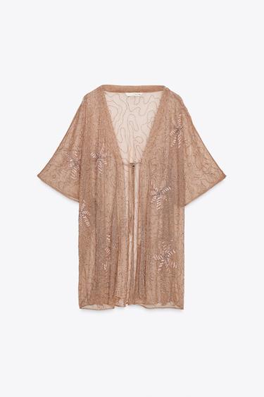 ZW COLLECTION EMBROIDERED BLOUSE - Pale pink by Zara - Image 6
