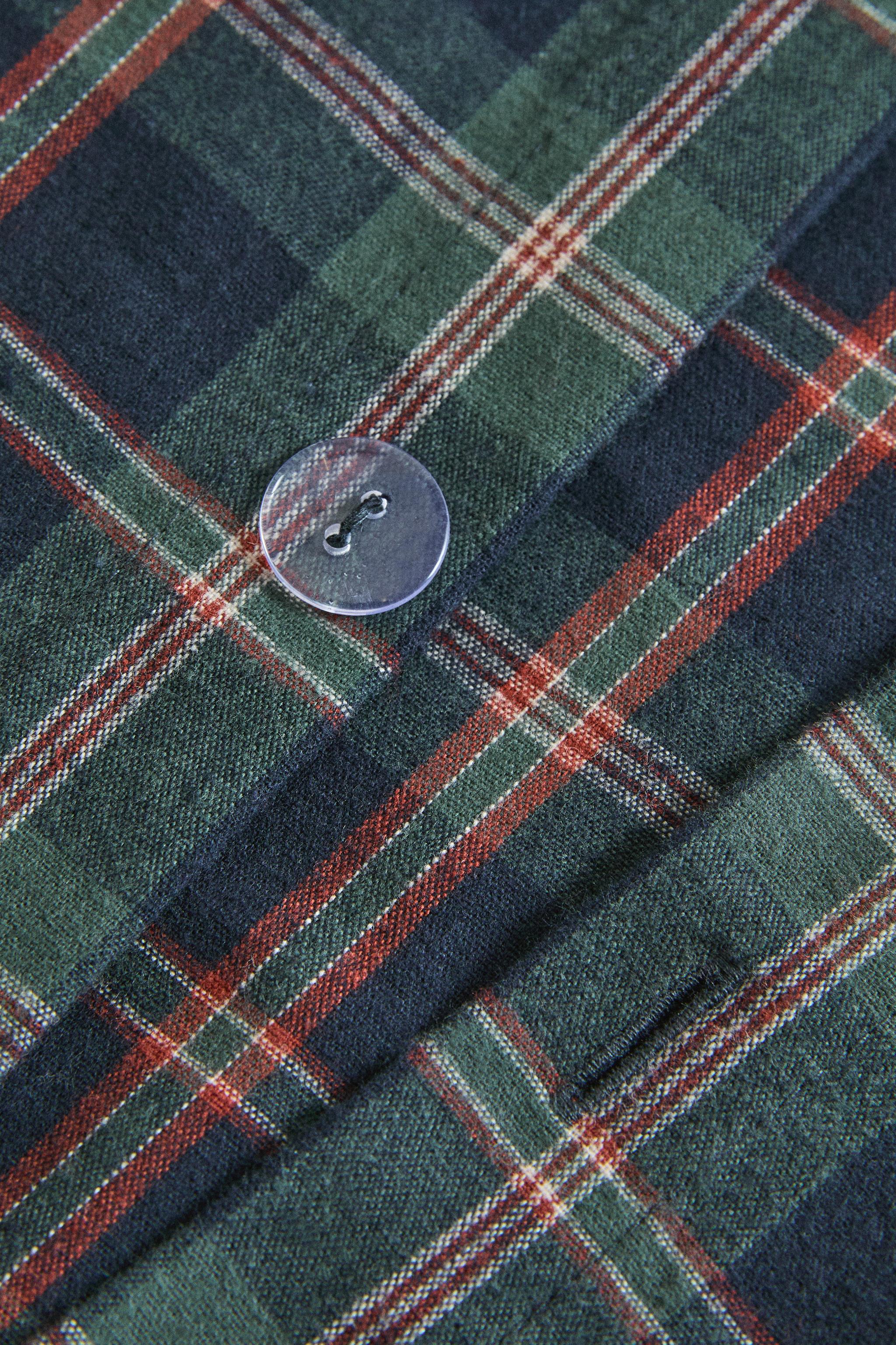 KIDS FLANNEL CHECK CHRISTMAS DUVET COVER