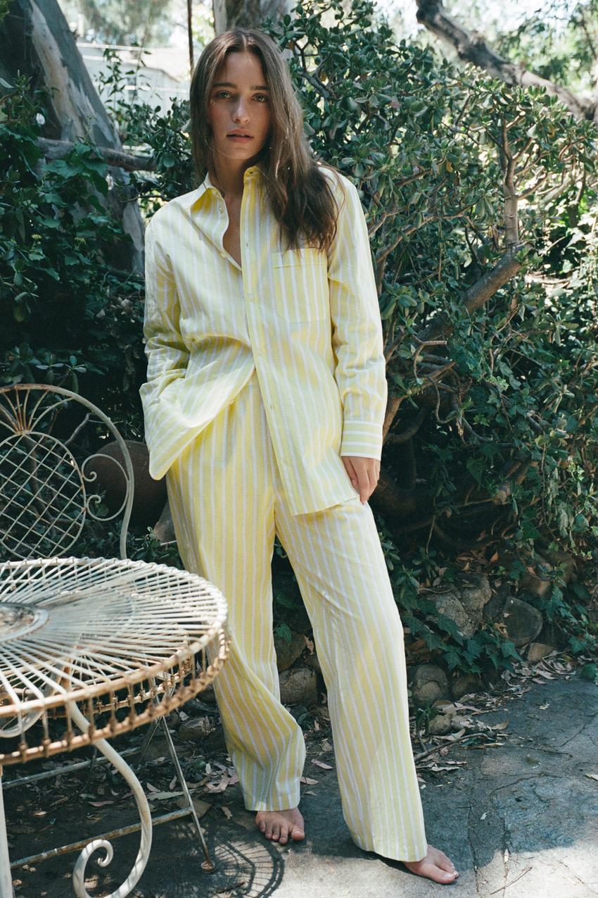 STRIPED PAJAMA SHIRT