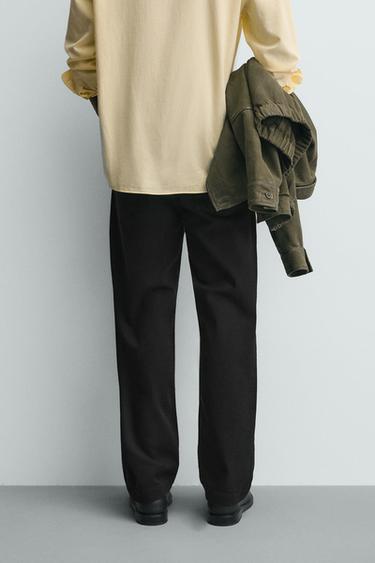 PANTALON STRAIGHT FIT - Noir de Zara - Image 2
