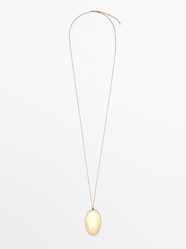 Zara Metal piece necklace - Golden