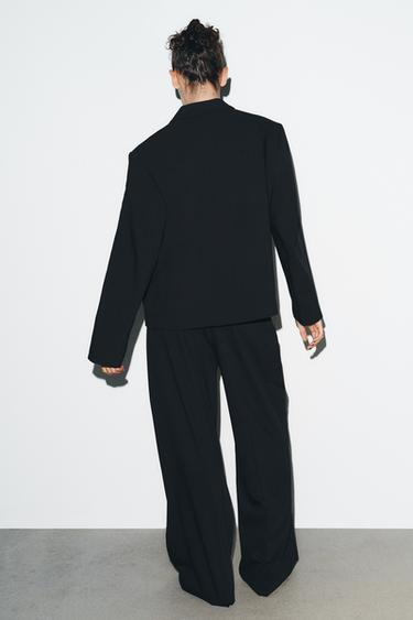 PINSTRIPED DARTED TROUSERS WITH FLAPS - Black by Zara - Image 4