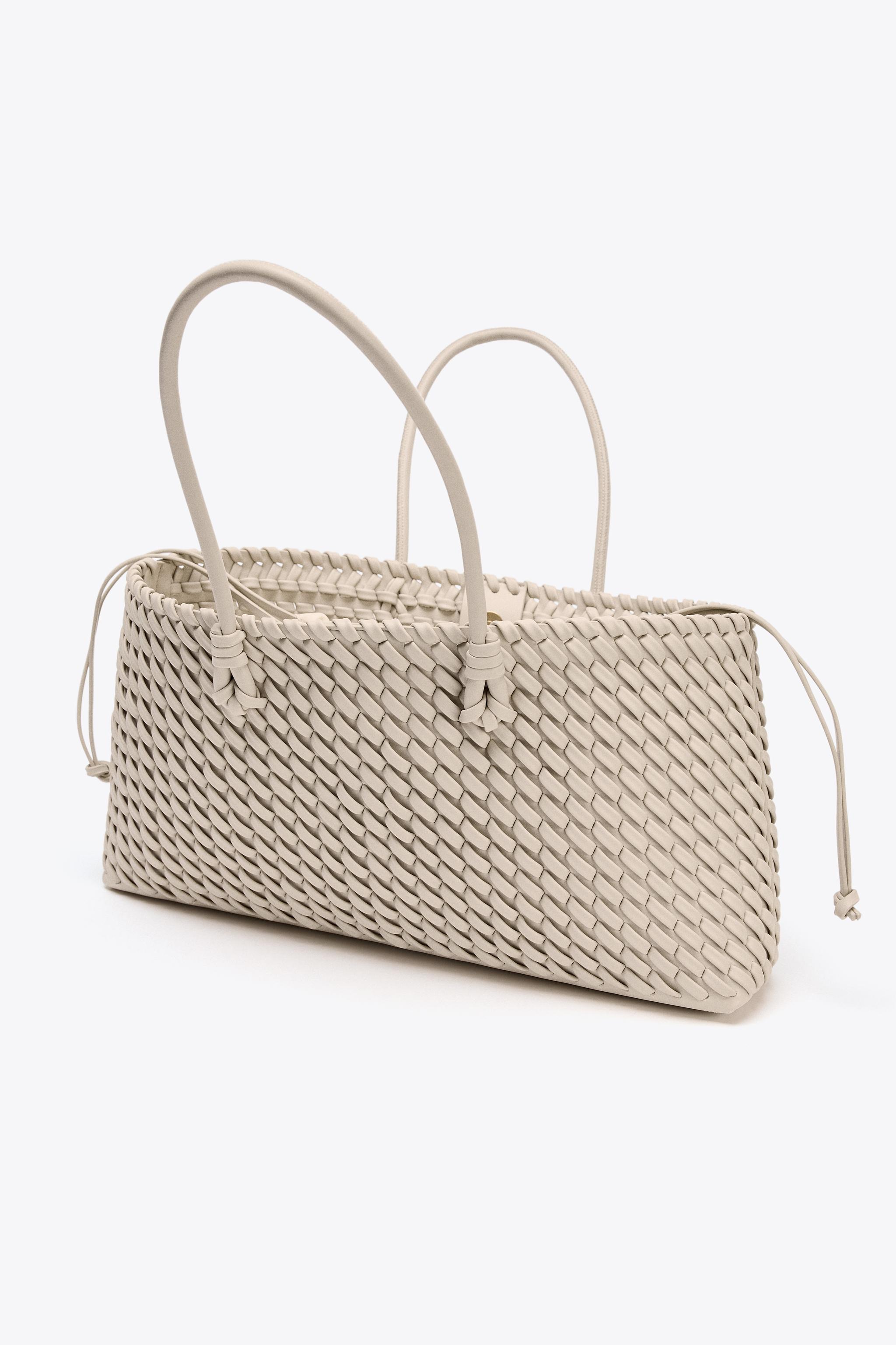 【ZARA】編み込み長方形バッグ ボルドー | 6261/510/624 ZARA】編み込み長方形バッグ ボルドー | 6261/510/624 (ZARA
