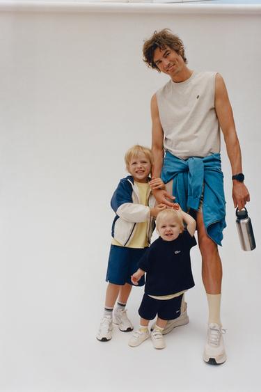 INTERLOCK T-SHIRT AND BERMUDA SHORTS JOGGING SET - Navy blue by Zara