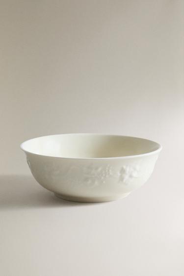 GRAPE PRINT PORCELAIN BOWL - Cream by Zara - Image 0