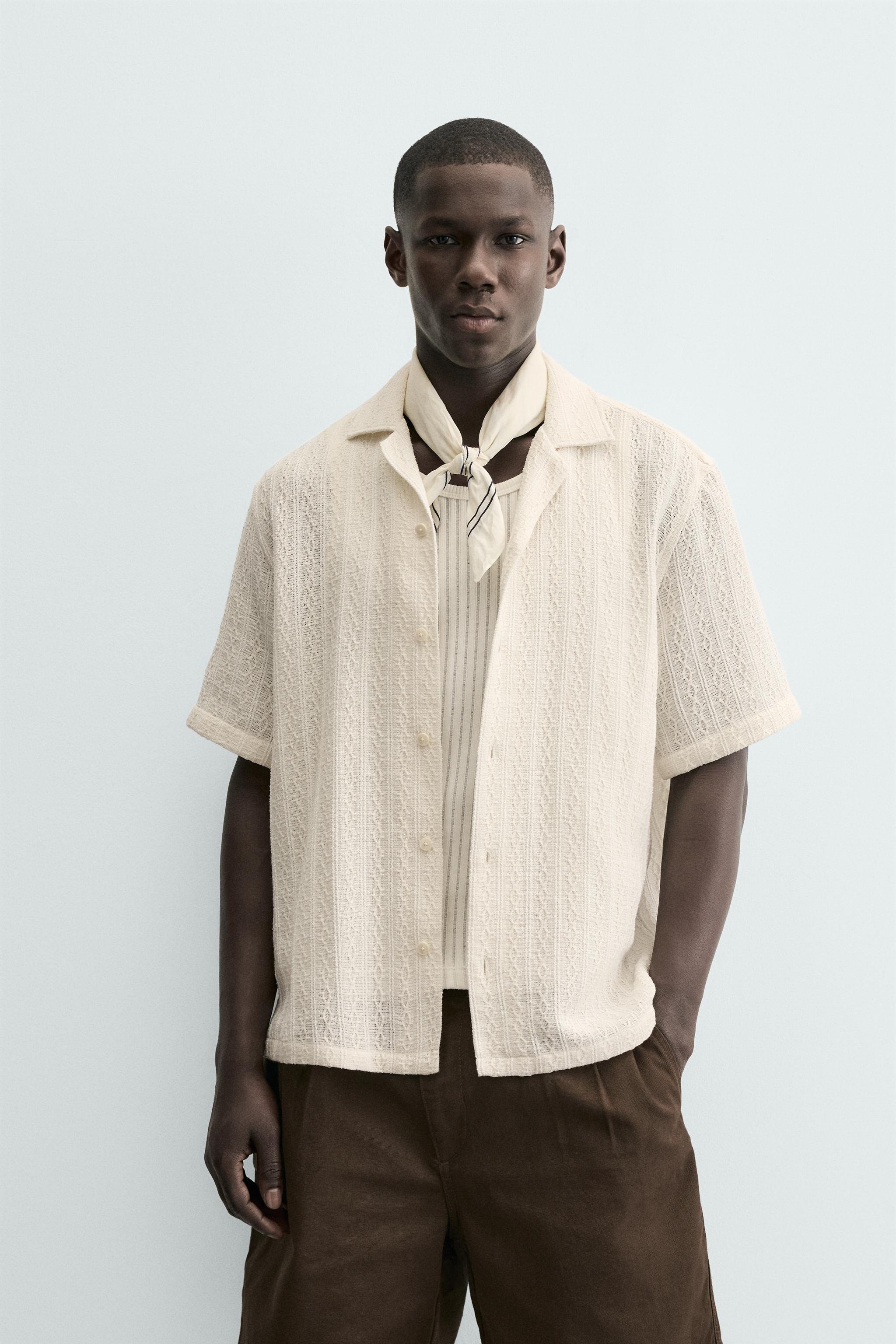 RELAXED FIT TEXTURED SHIRT - Ecru | ZARA South Africa